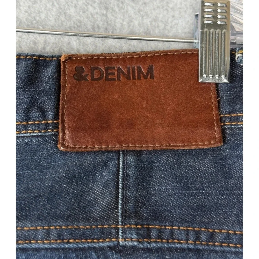 H&M &Denim Mens Straight Regular Waist Jeans 32x32 Dark Blue 100 Cotton